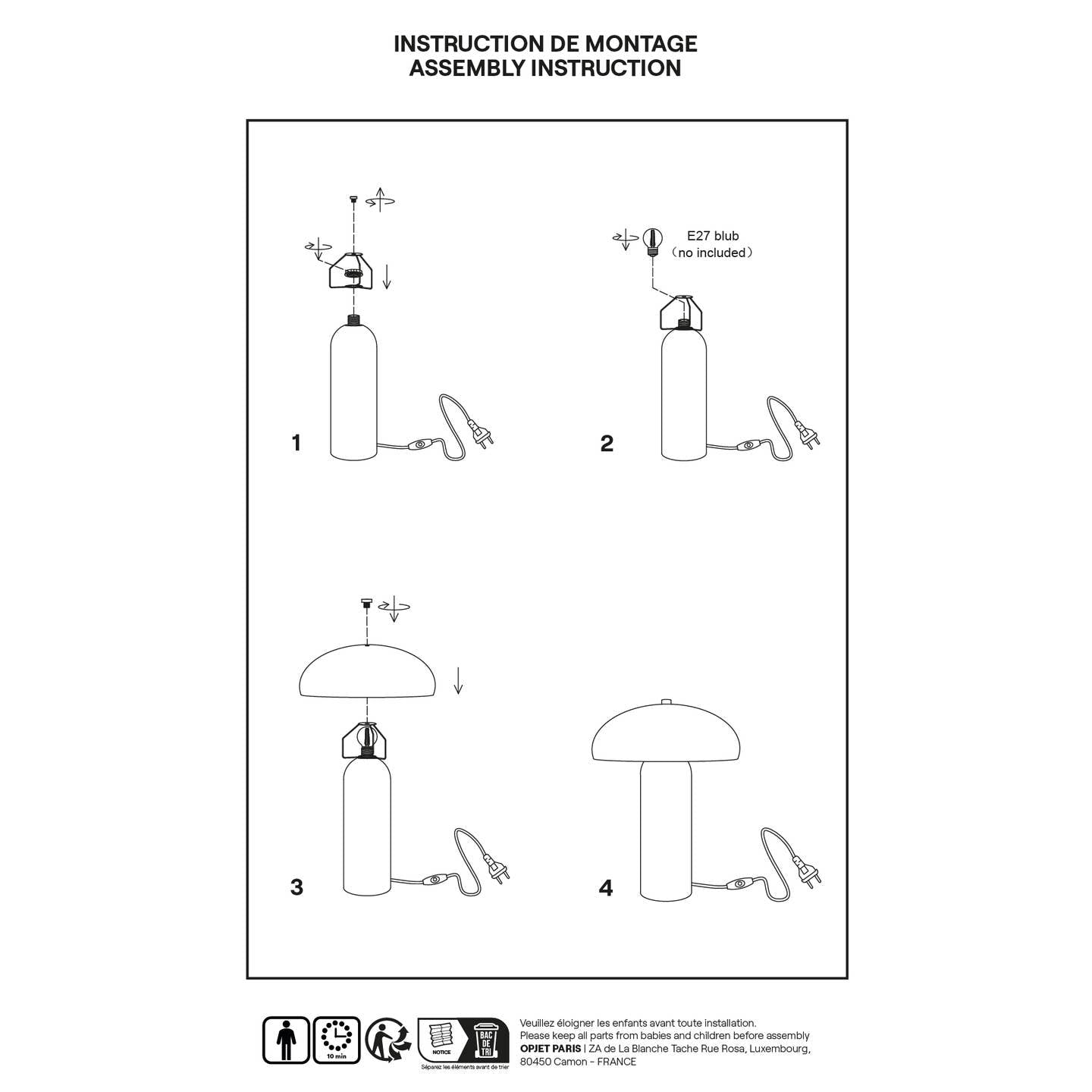 Gabin Tischlampe D22 - Mein Smart Home